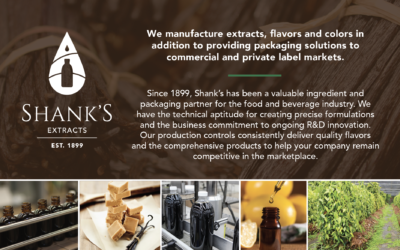 Shank’s Extacts, your valuable ingredient and packaging partner for the food and beverage industry